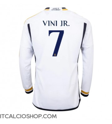 Real Madrid Vinicius Junior #7 Prima Maglia 2023-24 Manica Lunga